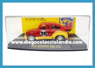 FIAT ABARTH 1000 TCR #36 " ALCAÑIZ " DE REPROTEC REF / RT-1957 .TODOS LOS COCHES DE LA WEB, SON COMPATIBLES CON CIRCUITOS SCALEXTRIC, SUPERSLOT, NINCO Y CARRERA....  www.diegocolecciolandia.com . Tienda Scalextric Slot Madrid España . Slot Cars Shop Madrid Spain .