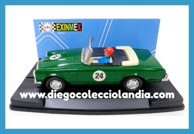 MERCEDES 250 SL " VERDE " DE REPROTEC / EXINMEX  REF/ 5532VE-SC . REPLICA DE EXINMEX FABRICADA EN BUTIRATO .TODOS LOS COCHES DE LA WEB, SON COMPATIBLES CON CIRCUITOS SCALEXTRIC, SUPERSLOT, NINCO Y CARRERA..... www.diegocolecciolandia.com . Tienda Scalextric Madrid . Tienda Slot Madrid . Slot Cars Shop Madrid Spain . Scalextric Store Spain .