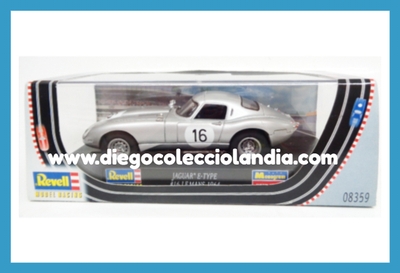 JAGUAR E TYPE #16 " LE MANS 1964 " DE REVELL REF/ 08359 . TODOS LOS COCHES DE SLOT DE LA WEB, SON COMPATIBLES CON CIRCUITOS SCALEXTRIC, SUPERSLOT, NINCO Y CARRERA.............. www.diegocolecciolandia.com . Tienda Slot Scalextric Madrid España . Slot Cars Shop Spain.