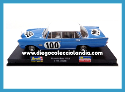 MERCEDES BENZ 300 SE #100 " SPA 1964 " DE REVELL REF/ 08324 . TODOS LOS COCHES DE LA WEB, SON COMPATIBLES CON CIRCUITOS SCALEXTRIC, SUPERSLOT, NINCO Y CARRERA..... www.diegocolecciolandia.com . Tienda Slot Scalextric Madrid España . Slot Cars Shop Madrid Spain . Scalextric Store .