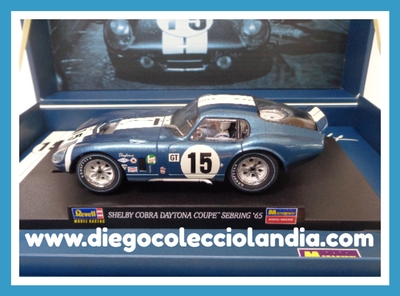 SHELBY COBRA DAYTONA COUPÉ " SEBRING 65 " DE REVELL REF/ 08364 . TODOS LOS COCHES DE LA WEB, SON COMPATIBLES CON CIRCUITOS SCALEXTRIC, SUPERSLOT, NINCO Y CARRERA..... www.diegocolecciolandia.com . Tienda Scalextric Slot Madrid España . Slot Cars Shop Madrid Spain . Scalextric Store .