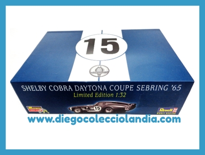 SHELBY COBRA DAYTONA COUPÉ " SEBRING 65 " DE REVELL REF/ 08364 . TODOS LOS COCHES DE LA WEB, SON COMPATIBLES CON CIRCUITOS SCALEXTRIC, SUPERSLOT, NINCO Y CARRERA..... www.diegocolecciolandia.com . Tienda Scalextric Slot Madrid España . Slot Cars Shop Madrid Spain . Scalextric Store .