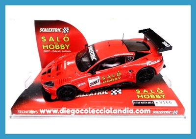 ASTON MARTIN DBR9 " SALÓ DEL HOBBY 2007 " DE SCALEXTRIC REF/ 6324 . EDICIÓN LIMITADA Y NUMERADA . TODOS LOS COCHES DE LA WEB, SON COMPATIBLES CON CIRCUITOS SCALEXTRIC, SUPERSLOT, NINCO Y CARRERA... www.diegocolecciolandia.com . Tienda Scalextric Madrid España . Slot Cars Shop Madrid Spain . Scalextric Store Spain .