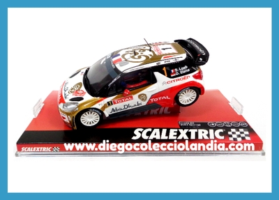 CITROËN DS3 WRC " ABU DHABI / LOEB "  DE SCALEXTRIC REF/ A10158S300 . TODOS LOS COCHES DE LA WEB, SON COMPATIBLES CON CIRCUITOS SCALEXTRIC, SUPERSLOT, NINCO Y CARRERA.... www.diegocolecciolandia.com . Tienda Scalextric Madrid España . Slot Cars Shop Madrid Spain . Scalextric Store Spain .