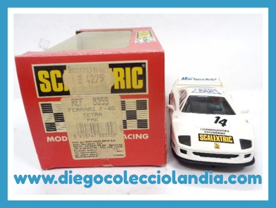 FERRARI F40 " TETRA PAK / COORDINADORA ESCUDERÍAS SCALEXTRIC " DE SCALEXTRIC / EXIN REF/ 8355 . COCHE TOTALMENTE NUEVO A ESTRENAR Y CON SU CAJA ORIGINAL . TODOS LOS COCHES DE LA WEB, SON COMPATIBLES CON CIRCUITOS SCALEXTRIC, SUPERSLOT, NINCO Y CARRERA.... www.diegocolecciolandia.com . Tienda Scalextric Slot Madrid España . Slot Cars Shop Madrid Spain . Scalextric Shop Spain .