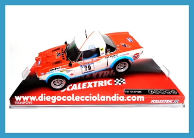 FIAT 124 SPYDER #79 " GULF " DE SCALEXTRIC REF/ 63770 . TODOS LOS COCHES DE LA WEB, SON COMPATIBLES CON CIRCUITOS SCALEXTRIC, SUPERSLOT, NINCO Y CARRERA... www.diegocolecciolandia.com . Tienda Scalextric Slot Madrid España . Slot Cars Shop Madrid Spain . Scalextric Store Spain .