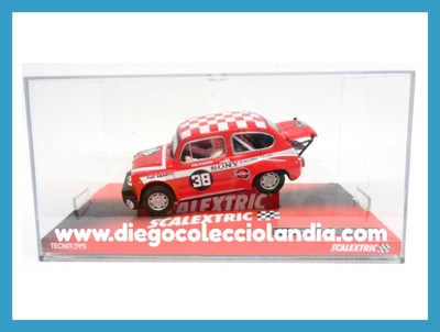 FIAT ABARTH 1000 #38 " SONY RACING TEAM " DE SCALEXTRIC REF/ 6385 .TODOS LOS COCHES DE LA WEB, SON COMPATIBLES CON CIRCUITOS SCALEXTRIC, SUPERSLOT, NINCO Y CARRERA.... www.diegocolecciolandia.com . Tienda Scalextric Slot Madrid España . Slot Cars Shop Madrid Spain . Scalextric Store .