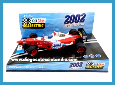 FÓRMULA 1 " CLUB SCALEXTRIC 2002 " DE SCALEXTRIC REF/ 6105 . TODOS LOS COCHES DE LA WEB, SON COMPATIBLES CON CIRCUITOS SCALEXTRIC, SUPERSLOT, NINCO Y CARRERA.... www.diegocolecciolandia.com .  Slot Cars Shop Madrid Spain . Tienda Slot Scalextric Madrid España .