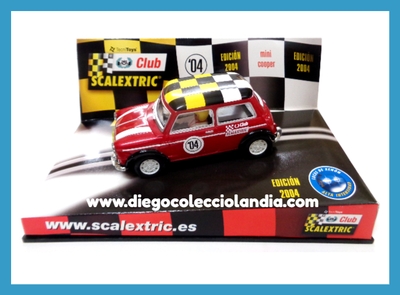 MINI COOPER " CLUB SCALEXTRIC 2004 " DE SCALEXTRIC REF/ 6137 . TODOS LOS COCHES DE LA WEB, SON COMPATIBLES CON CIRCUITOS SCALEXTRIC, SUPERSLOT, NINCO Y CARRERA... www.diegocolecciolandia.com . Slot Cars Shop Madrid Spain . Tienda Slot Scalextric Madrid España . Scalextric Store Madrid Spain .