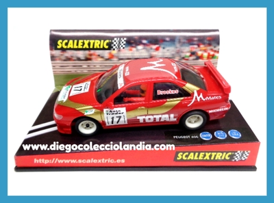 PEUGEOT 406 " TOTAL "  DE SCALEXTRIC REF / 6010 . TODOS LOS COCHES DE LA WEB, SON COMPATIBLES CON CIRCUITOS SCALEXTRIC, SUPERSLOT, NINCO Y CARRERA...  www.diegocolecciolandia.com  . Tienda Scalextric Madrid. Tienda Slot Madrid . Tienda Scalextric España . Tienda Slot España .