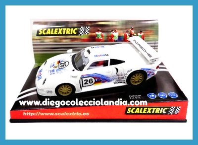 PORSCHE 911 GT1 " LE MANS 97 " DE SCALEXTRIC REF/ 6005 . TODOS LOS COCHES DE LA WEB, SON COMPATIBLES CON CIRCUITOS SCALEXTRIC, SUPERSLOT, NINCO Y CARRERA... www.diegocolecciolandia.com .  Tienda Scalextric Madrid. Tienda Slot Madrid . Tienda Scalextric España . Tienda Slot España .
