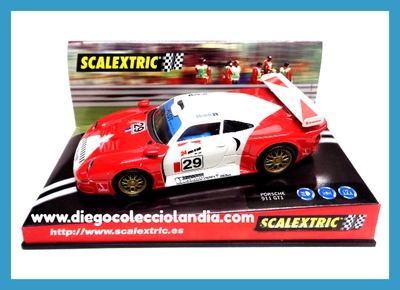 PORSCHE 911 GT1 " MOBIL " DE SCALEXTRIC REF / 6006 . TODOS LOS COCHES DE LA WEB, SON COMPATIBLES CON CIRCUITOS SCALEXTRIC, SUPERSLOT, NINCO Y CARRERA...  www.diegocolecciolandia.com  . Tienda Scalextric Madrid. Tienda Slot Madrid . Tienda Scalextric España . Tienda Slot España .