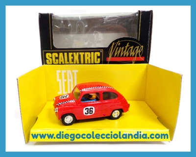 SEAT 600 TC " SERIE VINTAGE " DE SCALEXTRIC / EXIN REF/ 8333 . COMERCIALIZADO EN 1991 . TODOS LOS COCHES DE LA WEB, SON COMPATIBLES CON CIRCUITOS SCALEXTRIC, SUPERSLOT, NINCO Y CARRERA...  www.diegocolecciolandia.com  . Tienda Scalextric Madrid . Tienda Slot España . Scalextric Store Spain .