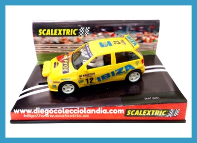 SEAT IBIZA " CON FAROS " DE SCALEXTRIC REF / 6013 . TODOS LOS COCHES DE LA WEB, SON COMPATIBLES CON CIRCUITOS SCALEXTRIC, SUPERSLOT, NINCO Y CARRERA..... www.diegocolecciolandia.com . Tienda Scalextric Madrid. Tienda Slot Madrid . Tienda Scalextric España . Tienda Slot España .
