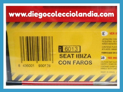 SEAT IBIZA " CON FAROS " DE SCALEXTRIC REF / 6013 . TODOS LOS COCHES DE LA WEB, SON COMPATIBLES CON CIRCUITOS SCALEXTRIC, SUPERSLOT, NINCO Y CARRERA..... www.diegocolecciolandia.com . Tienda Slot Scalextric Madrid España . Slot Cars Shop Madrid Spain .