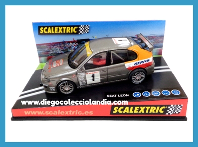 SEAT LEÓN " COPA 2002 " SCALEXTRIC REF/ 6093 . TODOS LOS COCHES DE LA WEB, SON COMPATIBLES CON CIRCUITOS SCALEXTRIC, SUPERSLOT, NINCO Y CARRERA..... www.diegocolecciolandia.com . Slot Cars Shop Madrid Spain . Tienda Slot Scalextric Madrid España . Scalextric Store Madrid .