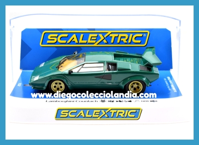 LAMBORGHINI COUNTACH " GREEN " DE SCALEXTRIC U.K. REF/ C4500 . TODOS LOS COCHES DE LA WEB, SON COMPATIBLES CON CIRCUITOS SCALEXTRIC, SUPERSLOT, NINCO Y CARRERA.... www.diegocolecciolandia.com . Tienda Slot Scalextric Madrid España . Slot Cars Shop Madrid Spain . Scalextric Store Spain  .