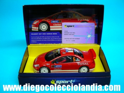 PEUGEOT 307 WRC #5 DE SCALEXTRIC UK REF/ C2560A . EDICIÓN LIMITADA Y NUMERADA . TODOS LOS COCHES DE SLOT DE LA WEB, SON COMPATIBLES CON CIRCUITOS SCALEXTRIC, SUPERSLOT, NINCO Y CARRERA.....  www.diegocolecciolandia.com . Tienda Slot, Scalextric Madrid, España. Slot Cars Shop Spain.
