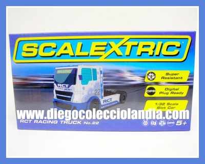 TEAM SCALEXTRIC " RCT RACING TRUCK #22 " DE SCALEXTRIC U.K.  REF/ C3610 .TODOS LOS COCHES DE SLOT DE LA WEB, SON COMPATIBLES CON CIRCUITOS SCALEXTRIC, SUPERSLOT, NINCO Y CARRERA............. www.diegocolecciolandia.com .  Tienda Scalextric Slot Madrid España . Slot Cars Shop Madrid Spain.