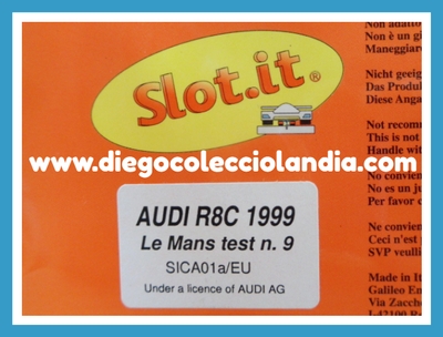 AUDI R(C 1999 " LE MANS TEST #9 " DE SLOT IT REF/ SICA01a/EU. ¡ 1ª REFERENCIA DE SLOT IT ! .TODOS LOS COCHES DE SLOT DE LA WEB, SON COMPATIBLES CON CIRCUITOS SCALEXTRIC, SUPERSLOT, NINCO Y CARRERA............  www.diegocolecciolandia.com . Tienda Slot Scalextric Madrid España. Slot Cars Shop Madrid Spain.