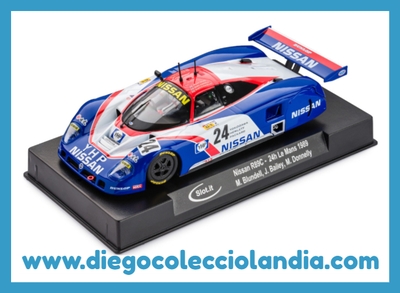 NISSAN R89C # 24 " LE MANS 1989 " DE SLOT IT REF/ CA28h . TODOS LOS COCHES DE LA WEB, SON COMPATIBLES CON CIRCUITOS SCALEXTRIC, SUPERSLOT, NINCO Y CARRERA....  www.diegocolecciolandia.com . Tienda Slot Scalextric Madrid España . Slot Cars Shop Madrid Spain . Scalextric Store Madrid Spain .