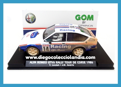 ALFA ROMEO GTV6 " RALLY TOUR DE CORSE 1986 / EFECTO SUCIO " DE SLOTWINGS / GOM  REF / G003AR .TODOS LOS COCHES DE LA WEB, SON COMPATIBLES CON CIRCUITOS SCALEXTRIC, SUPERSLOT, NINCO Y CARRERA... www.diegocolecciolandia.com . Tienda Scalextric Madrid España . Scalextric Store Madrid Spain . Scalextric Shop Spain .