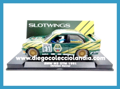 BMW M3 DTM 1991 " CHRISTIAN DANNER " DE SLOTWINGS REF / W038-04 .TODOS LOS COCHES DE SLOT DE LA WEB, SON COMPATIBLES CON CIRCUITOS SCALEXTRIC, SUPERSLOT, NINCO Y CARRERA........ www.diegocolecciolandia.com . Tienda Slot Scalextric Madrid España. Slot Cars Shop Spain.