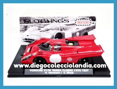 PORSCHE 917K " TARGA FLORIO 1970 TEST " DE SLOTWINGS REF/ W005-08 . TODOS LOS COCHES DE SLOT DE LA WEB, SON COMPATIBLES CON CIRCUITOS SCALEXTRIC, SUPERSLOT, NINCO Y CARRERA........................... www.diegocolecciolandia.com . Slot Cars Shop Spain. Tienda Slot,Scalextric  Madrid,España.