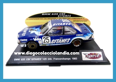 BMW 635 Csi #25 " GITANES /24h FRANCORCHAMPS 1983 " DE SPIRIT REF / 0801702 .TODOS LOS COCHES DE LA WEB, SON COMPATIBLES CON CIRCUITOS SCALEXTRIC, SUPERSLOT, NINCO Y CARRERA...  www.diegocolecciolandia.com . Slot Cars Shop Madrid Spain . Tienda Slot Scalextric Madrid España . Scalextric Store Spain .