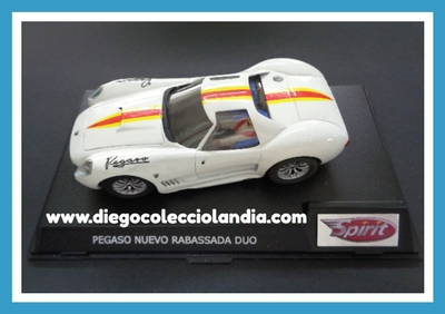 PEGASO NUEVO RABASSADA DUO DE SPIRIT REF/ 901802R .  MODELO EXCLUSIVO REALIZADO EN RESINA Y LIMITADO A 100 UNIDADES .TODOS LOS COCHES DE LA WEB, SON COMPATIBLES CON CIRCUITOS SCALEXTRIC, SUPERSLOT, NINCO Y CARRERA..... www.diegocolecciolandia.com . Slot Cars Shop Madrid Spain .Tienda Slot Scalextric Madrid España .