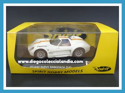 PEGASO NUEVO RABASSADA DUO DE SPIRIT REF/ 901802R .  MODELO EXCLUSIVO REALIZADO EN RESINA Y LIMITADO A 100 UNIDADES .TODOS LOS COCHES DE LA WEB, SON COMPATIBLES CON CIRCUITOS SCALEXTRIC, SUPERSLOT, NINCO Y CARRERA..... www.diegocolecciolandia.com . Slot Cars Shop Madrid Spain .Tienda Slot Scalextric Madrid España .