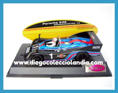 Porsche 936 #1 " Nürburgring 1976 " de Spirit Ref/ 0601402 . TODOS LOS COCHES DE SLOT DE LA WEB, SON COMPATIBLES CON CIRCUITOS SCALEXTRIC, SUPERSLOT, NINCO Y CARRERA....... www.diegocolecciolandia.com . Slot Cars Shop Madrid, Spain. Tienda Slot, Scalextric Madrid, España .