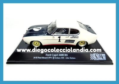 FORD CAPRI 2600 RS " 24H. PAUL RICARD 1971 / SURTEES - HILL " DE SRC 00308 . TODOS LOS COCHES DE LA WEB, SON COMPATIBLES CON CIRCUITOS SCALEXTRIC, SUPERSLOT, NINCO Y CARRERA.... www.diegocolecciolandia.com . Tienda Slot Scalextric Madrid España . Slot Cars Shop Madrid Spain .


