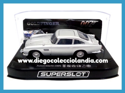 ASTON MARTIN DB5 " JAMES BOND / GOLDFINGER "  DE SUPERSLOT REF/ H4436 . CON MECANISMO PARA EYECTAR AL COPILOTO . TODOS LOS COCHES DE LA WEB, SON COMPATIBLES CON CIRCUITOS SCALEXTRIC, SUPERSLOT, NINCO Y CARRERA....  www.diegocolecciolandia.com . Slot Cars Shop Madrid  Spain . Tienda Slot Scalextric Madrid España . Scalextric Store Madrid .