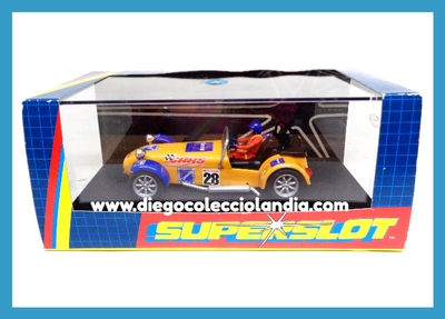CATERHAM 7 " COMMA " DE SUPERSLOT REF/ H2231 . TODOS LOS COCHES DE LA WEB, SON COMPATIBLES CON CIRCUITOS SCALEXTRIC, SUPERSLOT, NINCO Y CARRERA....  www.diegocolecciolandia.com . Slot Cars Shop Madrid  Spain . Tienda Slot Scalextric Madrid España . Scalextric Store Madrid . Scalextric Shop Spain .