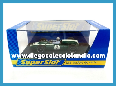 COOPER CLIMAX #2 DE 1960 DE SUPERSLOT REF/ H2639 . TODOS LOS COCHES DE LA WEB, SON COMPATIBLES CON CIRCUITOS SCALEXTRIC, SUPERSLOT, NINCO Y CARRERA... www.diegocolecciolandia.com . Tienda Slot Scalextric Madrid España . Slot Cars Shop Madrid Spain .