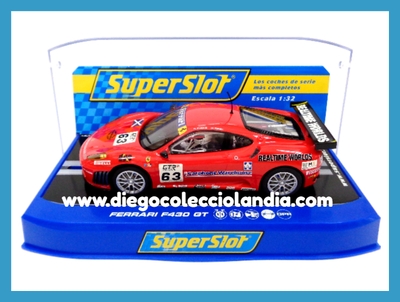 FERRARI F430 GT #63 " SCUDERIA ECOSSE " DE SUPERSLOT REF/ H3012 . TODOS LOS COCHES DE LA WEB, SON COMPATIBLES CON CIRCUITOS SCALEXTRIC, SUPERSLOT, NINCO Y CARRERA....  www.diegocolecciolandia.com . Slot Cars Shop Madrid  Spain . Tienda Slot Scalextric Madrid España . Scalextric Store Madrid .