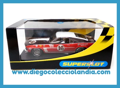 FORD MUSTANG 1969 #16 DE SUPERSLOT REF/ H2402 . TODOS LOS COCHES DE LA WEB, SON COMPATIBLES CON CIRCUITOS SCALEXTRIC, SUPERSLOT, NINCO Y CARRERA....  www.diegocolecciolandia.com . Slot Cars Shop Madrid  Spain . Tienda Slot Scalextric Madrid España . Scalextric Store Madrid .