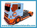 GULF RACING TRUCK  DE SUPERSLOT REF/ H3772 . TODOS LOS COCHES Y CAMIONES DELA WEB, SON COMPATIBLES CON CIRCUITOS SCALEXTRIC, SUPERSLOT, NINCO Y CARRERA..... WWW.DIEGOCOLECCIOLANDIA.COM . TIENDA SCALEXTRIC MADRID. TIENDA SLOT MADRID . TIENDA SLOT ESPAÑA .