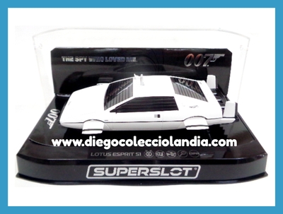 LOTUS ESPRIT S1 " JAMES BOND / THE SPY WHO LOVED ME " DE SUPERSLOT REF/ H4359 . TODOS LOS COCHES DE LA WEB, SON COMPATIBLES CON CIRCUITOS SCALEXTRIC, SUPERSLOT, NINCO Y CARRERA....  www.diegocolecciolandia.com . Slot Cars Shop Madrid  Spain . Tienda Slot Scalextric Madrid España . Scalextric Store Madrid .