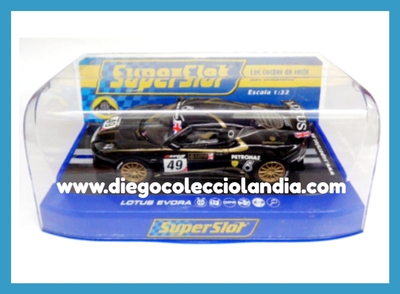 LOTUS EVORA #49 " LOTUS SPORT UK " DE SUPERSLOT REF / H3387 . TODOS LOS COCHES DE SLOT DE LA WEB, SON COMPATIBLES CON CIRCUITOS SCALEXTRIC, SUPERSLOT, NINCO Y CARRERA....... www.diegocolecciolandia.com . Tienda Slot Scalextric Madrid España. Slot Cars Shop Spain.