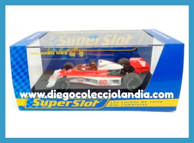 McLAREN M23 #40 " GILLES VILLENEUVE " DE SUPERSLOT REF/ H2800 . TODOS LOS COCHES DE LA WEB, SON COMPATIBLES CON CIRCUITOS SCALEXTRIC, SUPERSLOT, NINCO Y CARRERA... www.diegocolecciolandia.com . Tienda Slot Scalextric Madrid España . Slot Cars Shop Madrid Spain .

