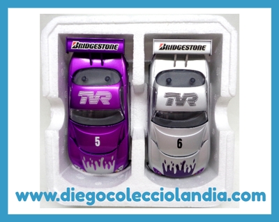 RACING PACK " TVR " DE SUPERSLOT REF / HRP01 . PACK CON DOS COCHES TVR . TODOS LOS COCHES DE LA WEB, SON COMPATIBLES CON CIRCUITOS SCALEXTRIC, SUPERSLOT, NINCO Y CARRERA... www.diegocolecciolandia.com . Tienda Scalextric Madrid. Tienda Slot España . Scalextric Store Spain 
