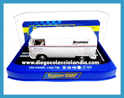 VOLKSWAGEN PANEL VAN T1b " BRUMOS " DE SUPERSLOT REF/ H4086 . TODOS LOS COCHES DE LA WEB, SON COMPATIBLES CON CIRCUITOS SCALEXTRIC, SUPERSLOT, NINCO Y CARRERA.... www.diegocolecciolandia.com . Tienda Slot Scalextric Madrid España . Slot Cars Shop Madrid Spain . Scalextric Store Madrid .