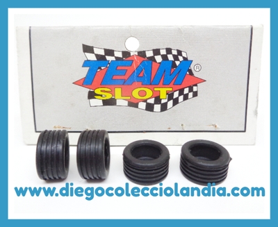 NEUMÁTICOS RALLADOS DE 14mm ( 4 UNIDADES ) DE TEAM SLOT REF / 3501000 . ACCESORIOS , RECAMBIOS Y REPUESTOS PARA COCHES TEAM SLOT . www.diegocolecciolandia.com . Tienda Scalextric Slot Madrid España . Slot Cars Shop Madrid Spain . Scalextric Store Spain . Scalextric Shop Madrid .